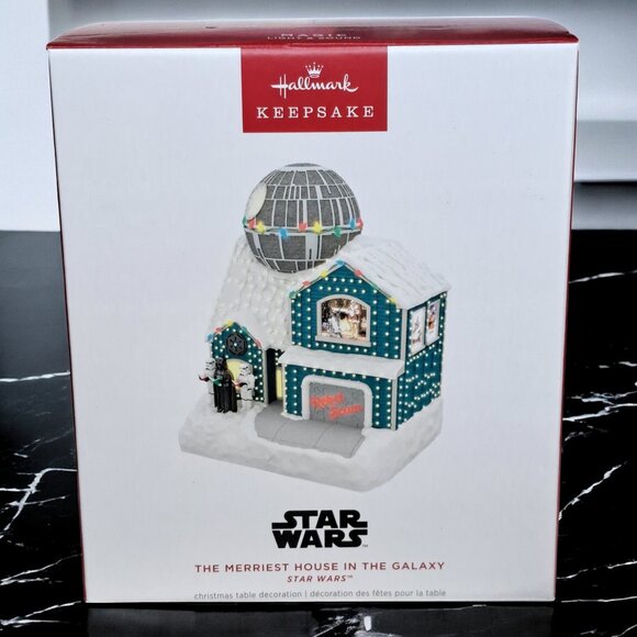 NIB Hallmark 2024 THE MERRIEST HOUSE IN THE GALAXY Star Wars Table Decoration